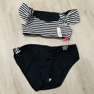 Mixed Brand Women's Black and White Strip Bikini Set BNWT